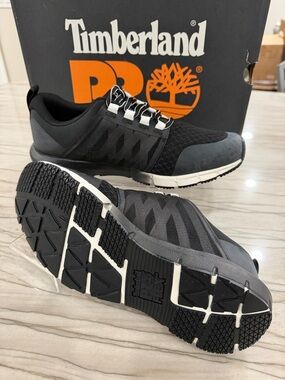 Timberland Pro Black and Gray Low-Top Work Sneakers